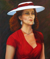 Ready for the Saturday Night Show 24x20 acrylic on canvas