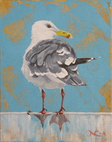 Bird Watching II - 8"x10" acrylic on canvas