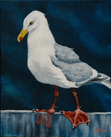 Herring Daze IV - 8"x10" acrylic on canvas